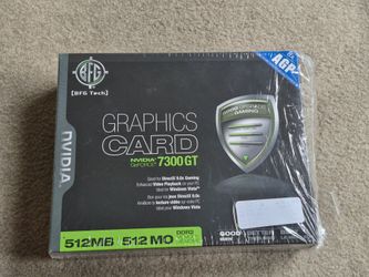 Nvidia GeForce 7300GT 512MB DDR2 AGP 8x Graphics Card. From Fry's with receipt, like new.