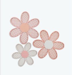 3 pcs daisy flowers wall decor