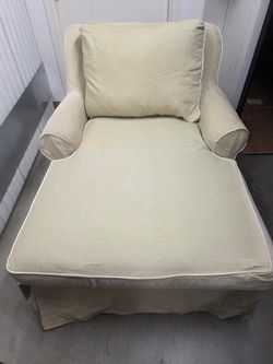 Linen Chaise  - Crate & Barrel  - 54" x 44" x 35"