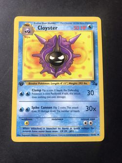 1st edition cloyster Pokémon card