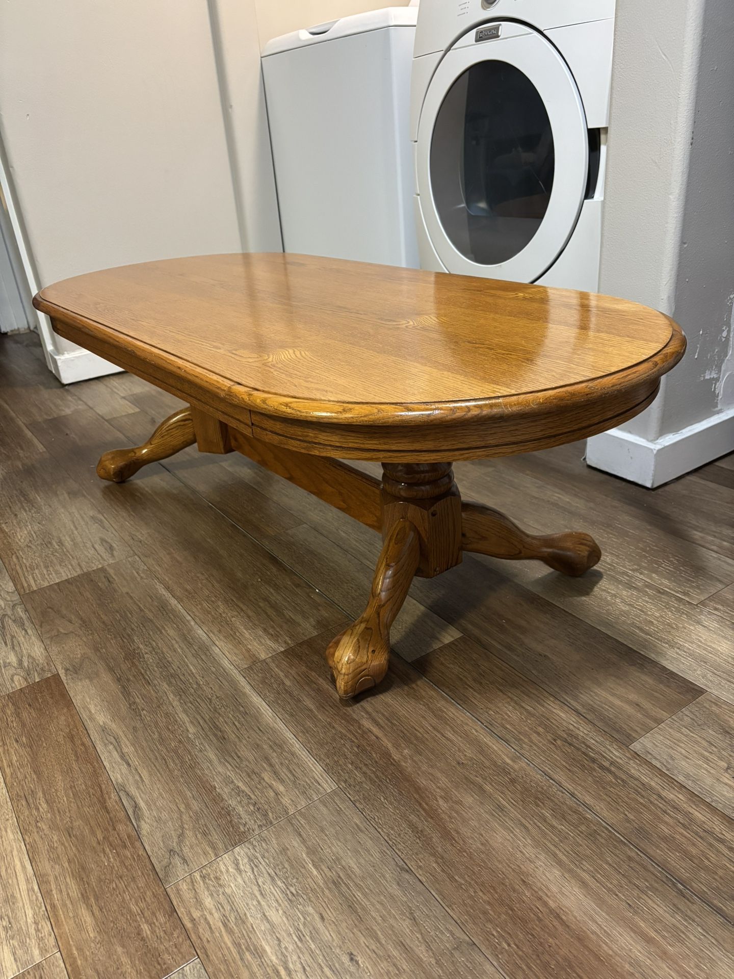 Solid Oak Mid-Century Modern Coffee Table