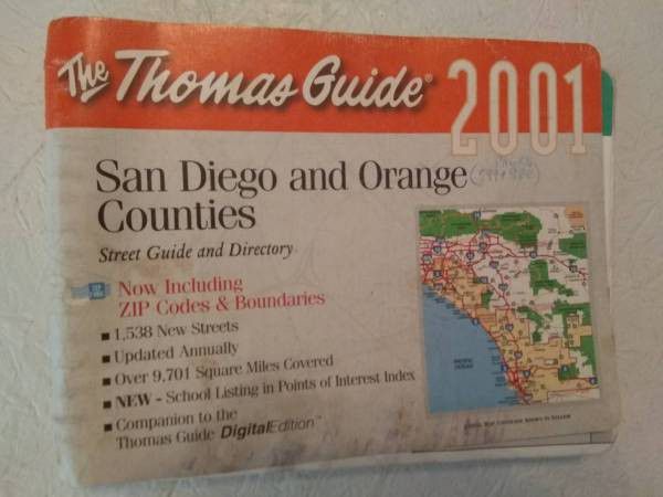 MAP BOOK ♦ THOMAS GUIDE 2001 San Diego: Including Portions of Imperial County
