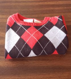 Boys 6mo. Plaid longsleeve sweater