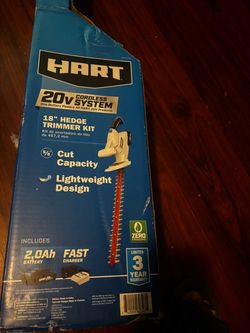 HART 20V Cordless 18" Hedge Trimmer Kit