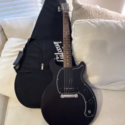 Gibson Les Paul junior DC Worn ebony W/ Tons of UPGRADES *