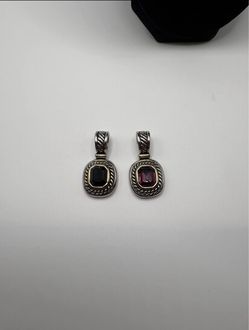 Pendant Enhancers Black and Amethyst