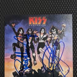 Kiss kizz Autograph Rare 45th Anniversary CD Paul Stanley Gene Simmons