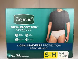 Depend Fresh Protection Men’s S-M each case 2 x 38 count