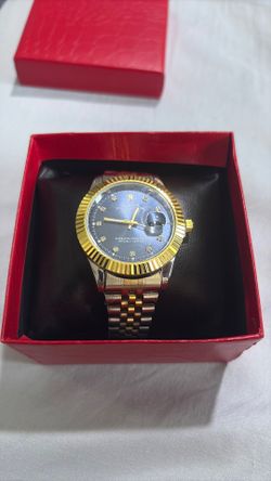 Luxurious watch blue sunburst dial 1:1