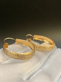 GOLD HOOP EARRINGS #36062
