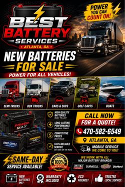 New batteries for sale all sizes