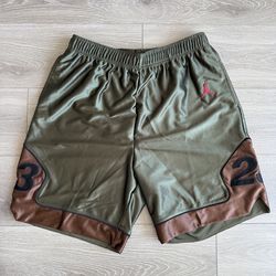 Jordan x Supreme Olive Shorts sz Large L