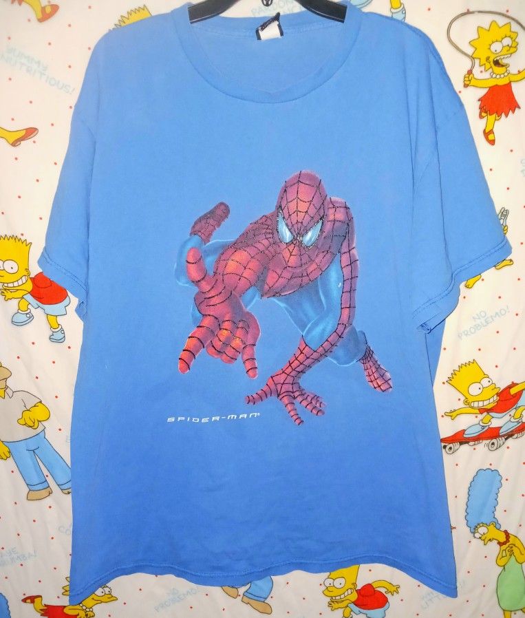 Vintage 2002 Marvel Comics Columbia Pictures Spider Man Movie Promo Tee Shirt