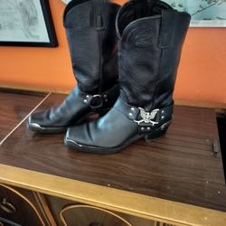 Black Leather Boots. Men's Size 10 