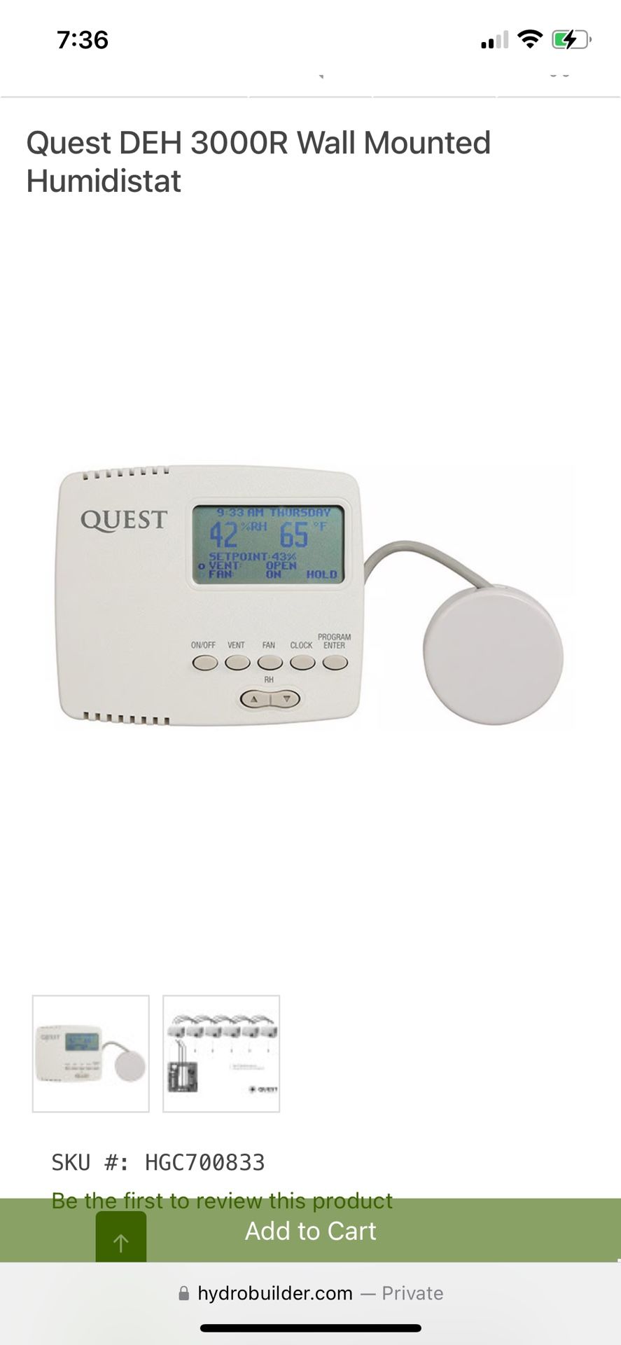 Quest Dehumidifier Controller