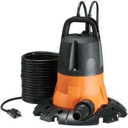 1/3 HP Pool Cover Pump, 2 in 1 Automatic Submersible Pump with Check Valve Adapter & 25ft Power Cord, 2248 GPH Water Removal for Pool, Hot Tubs and Wi