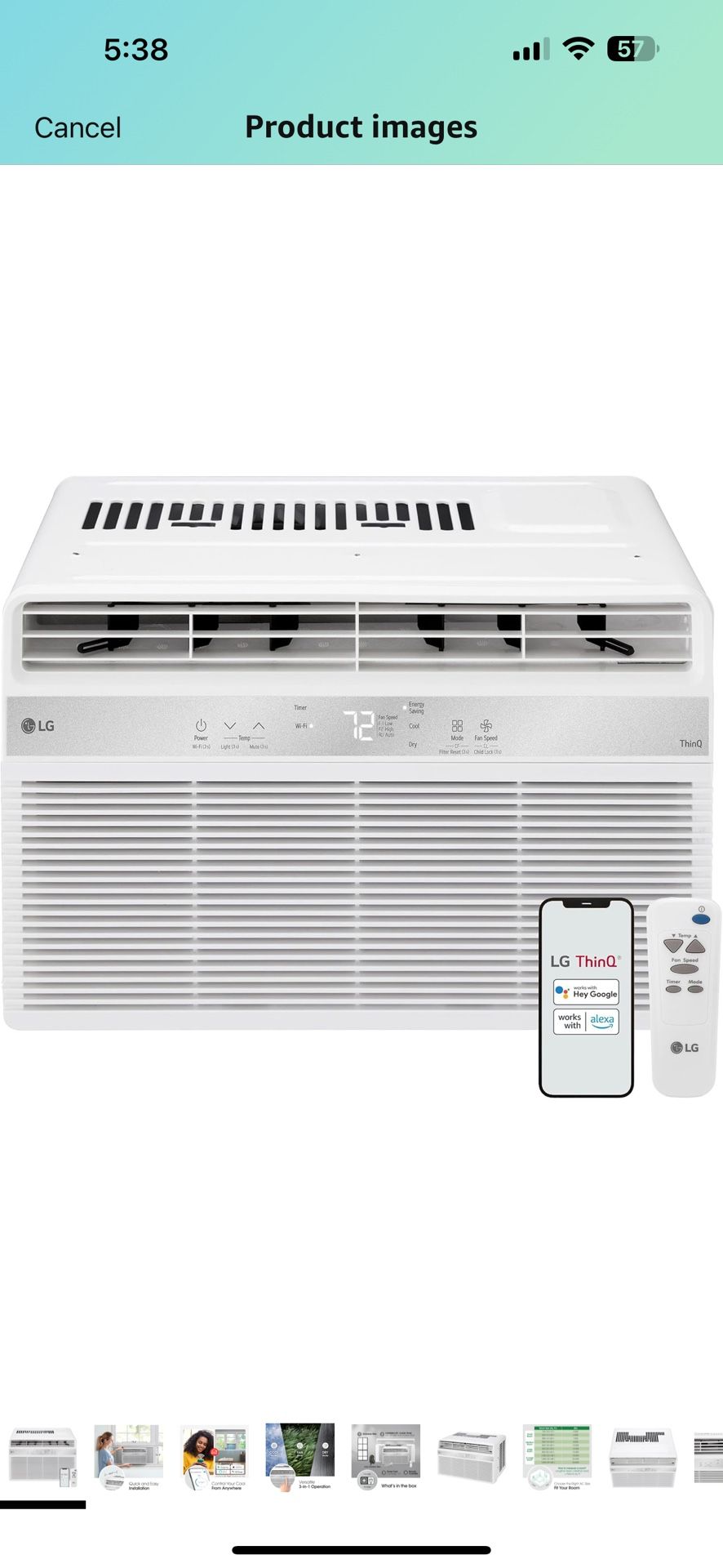 8000 BTU LG WINDOW AC