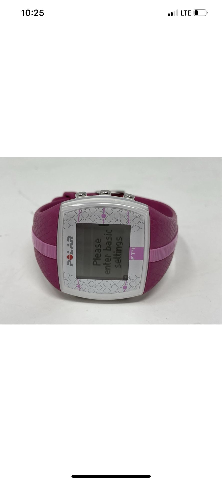 Polar FT4 Womens Digital Heart Rate Monitor Watch Only- Pink Never Used