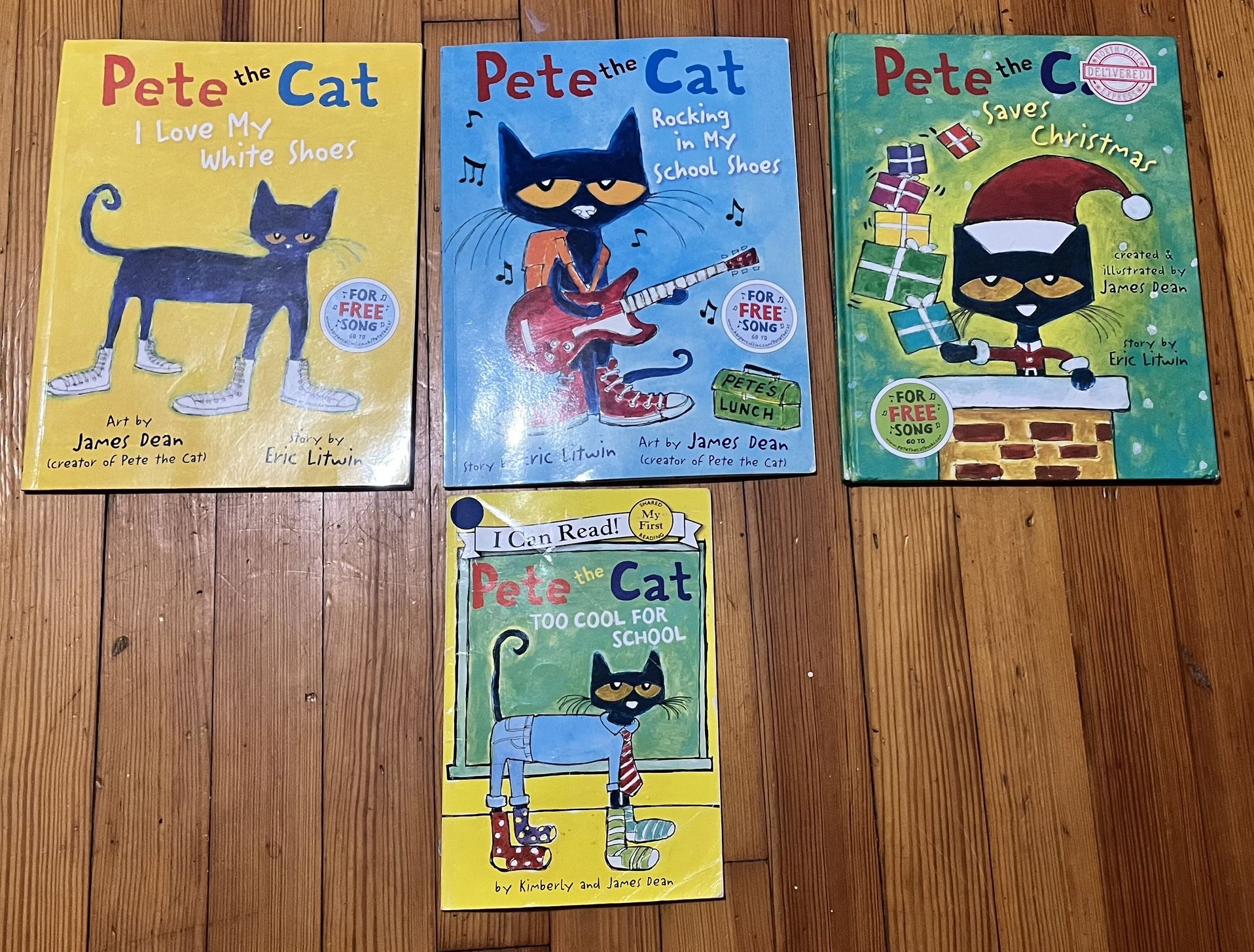 4 Pete The Cat Books Collection