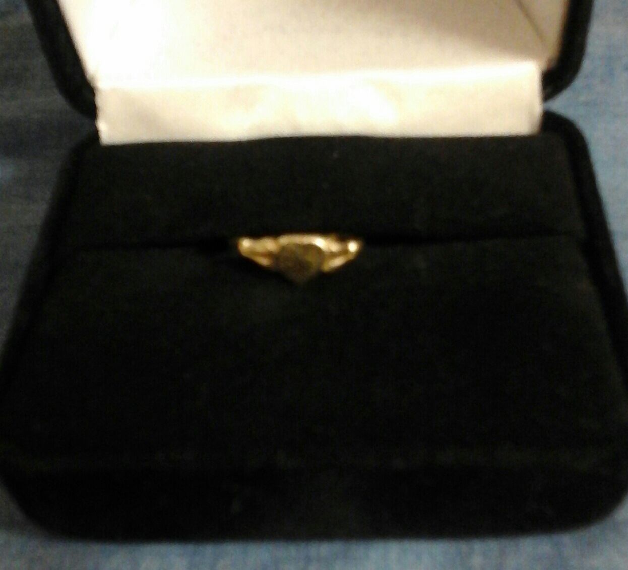 10k gold baby ring with heart