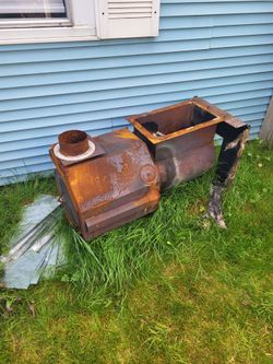 Old Oil Furnace Heat Exchanger / Furnace Body – For Scrap or Parts