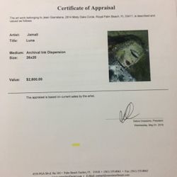 🌙 Jamali “Luna” – Archival Ink Dispersion, Certified $2,800 Artwork (26x20)