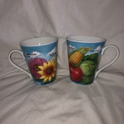 Set Of Two Burpee 125th Anniversary Mugs 