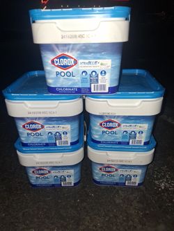 5- 5Lb Tubs Of Clorox Chlorine Tablets