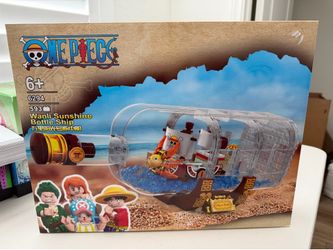 NEW One Piece Wanli Sunshine Bottle Ship Building Block Set 593 Pieces
