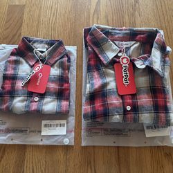 Daddy and Me Matching Flannel Shirts Lot New