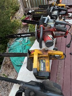 electric chain saws galore, most 3hp and run well