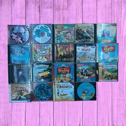 Lot Of 19 Vintage PC 95/98 Games Sonic Educational Sims Disney Reader Rabbit