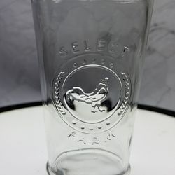 Set of (4) Vintage Select Farm" rooster glasses a collectible item known for its rustic, farmhouse design.