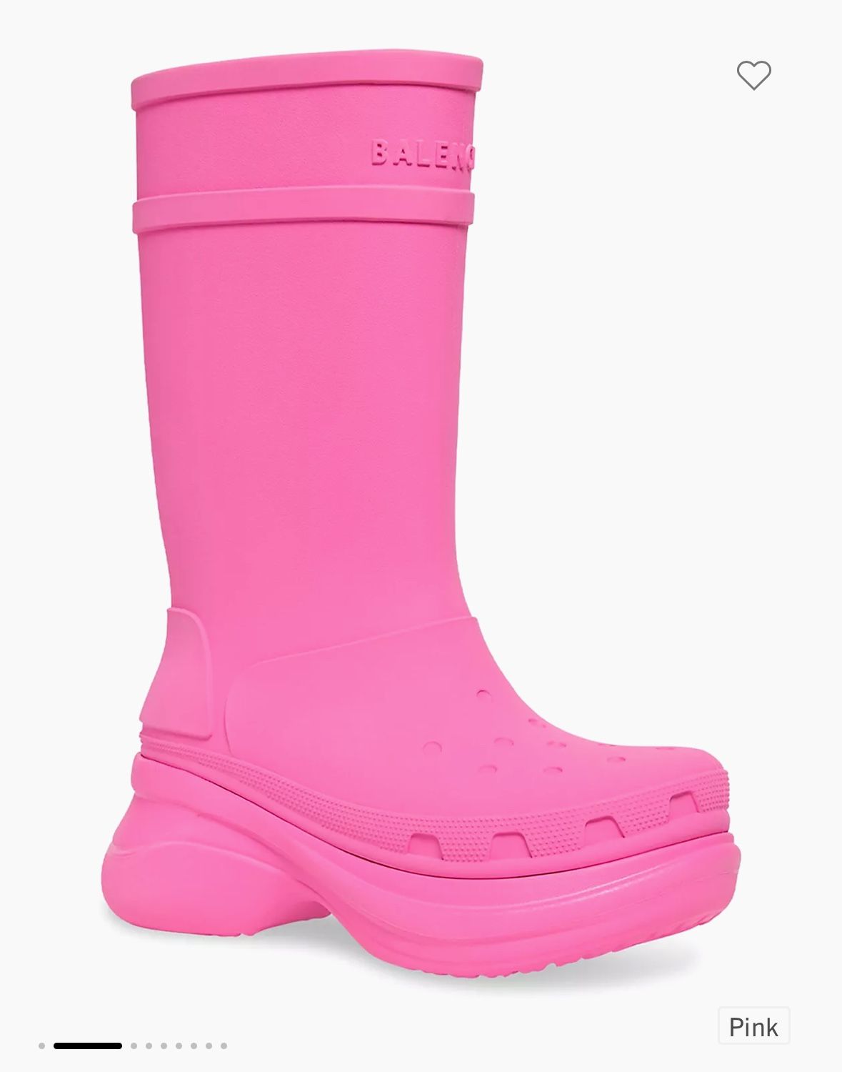 Balenciaga Crocs Boot, Pink, EU Size 38 (US 8) 