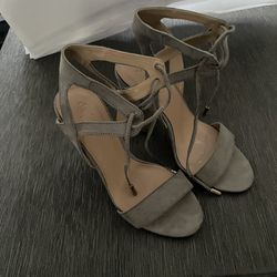 Grey Straps Heels 