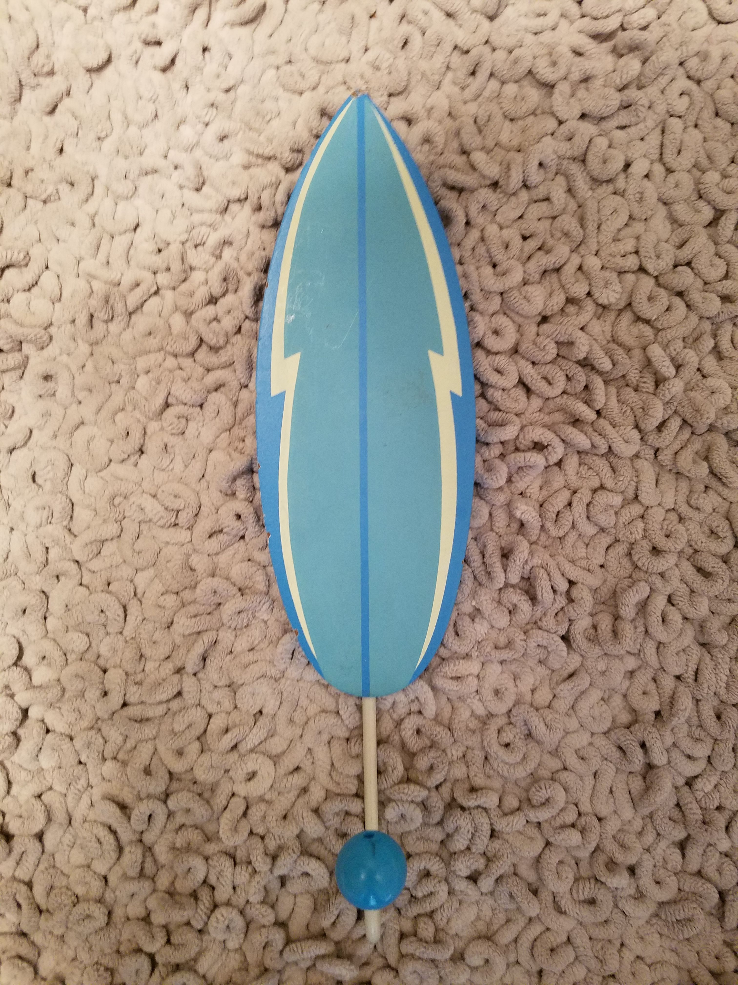 Surfboard wall hook