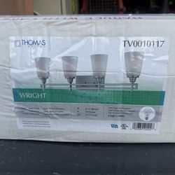 Bathroom Light Fixture New Matte Nickle Reversible 