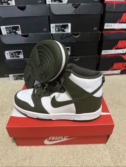 Nike Dunk High Retro Cargo Khaki DB2179-105 Size 5Y / 6.5 Womens Brand New