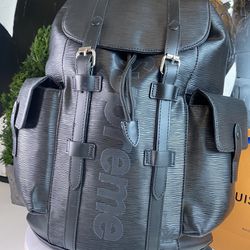black louis vuitton supreme backpack