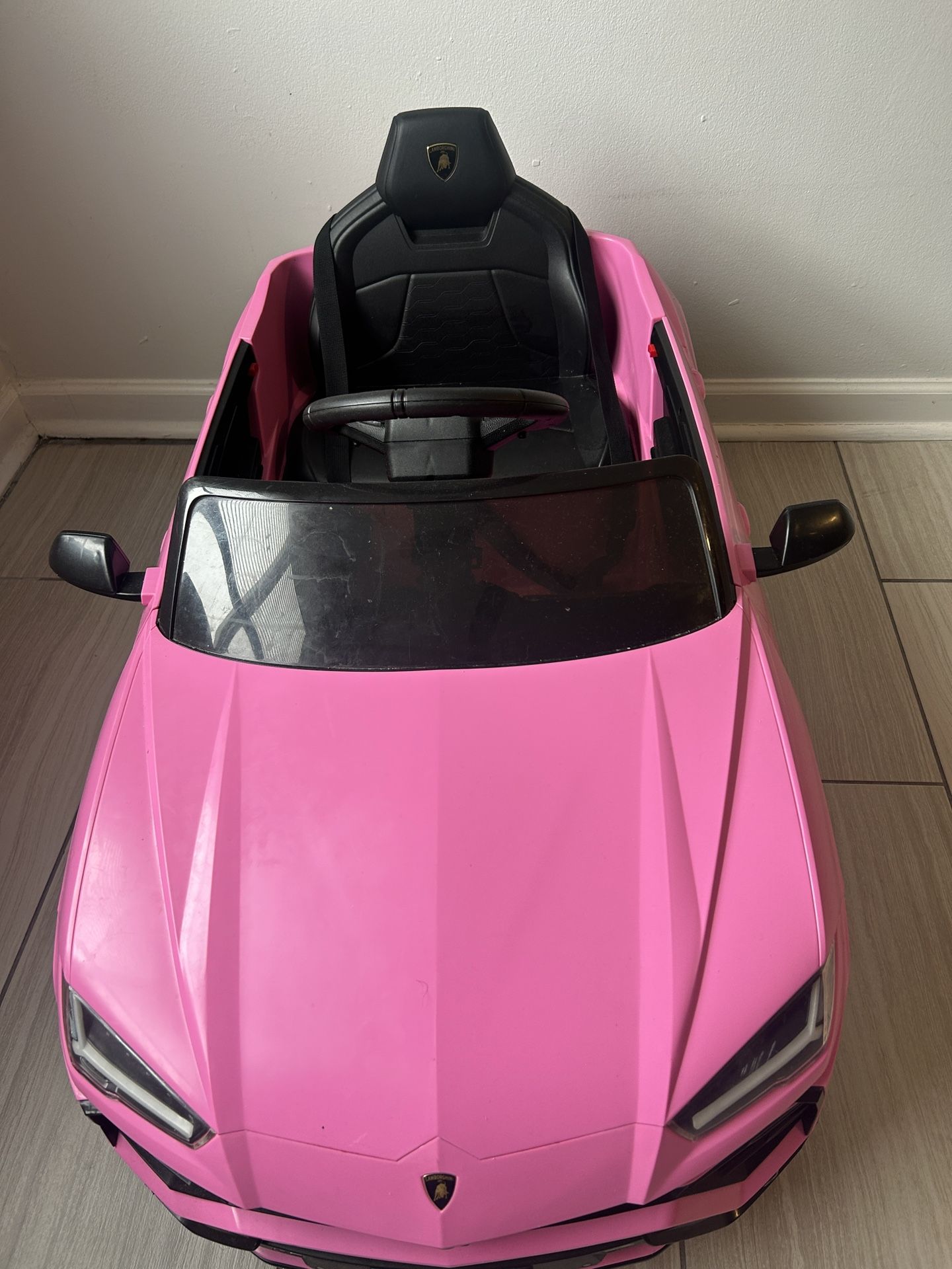 Pink Electric Power Car