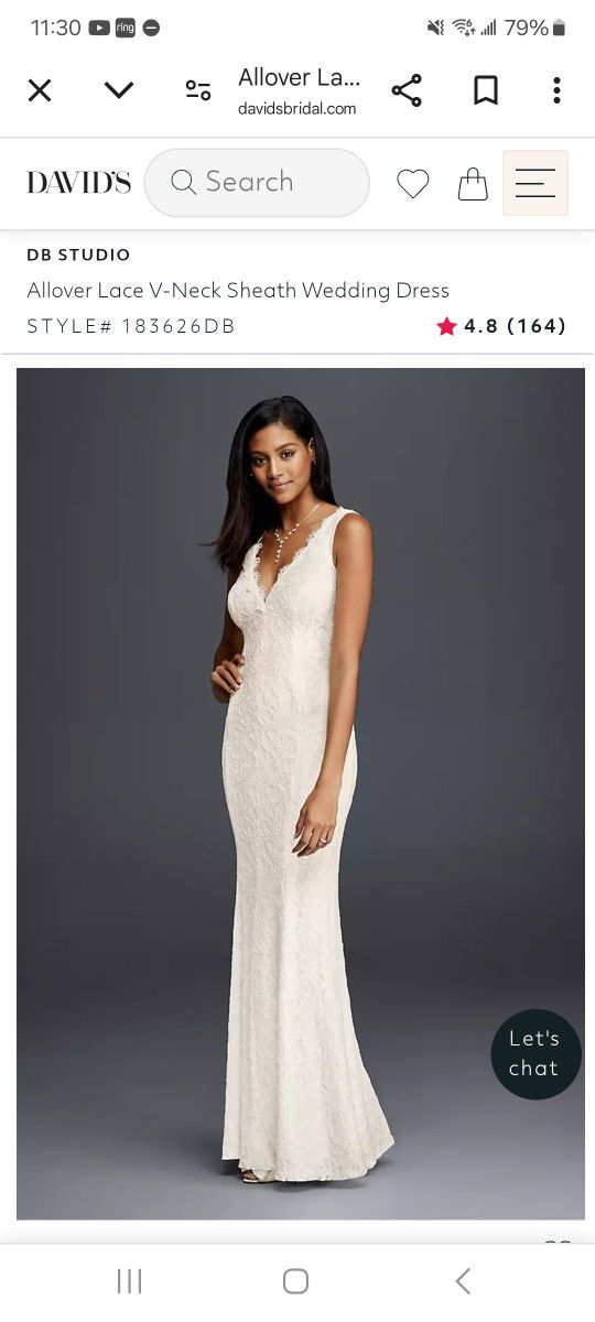 Wedding Dress Size 2 Stretchy Material