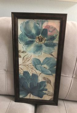 🌸Beautiful Floral wall painting ( glass and wood)🌸