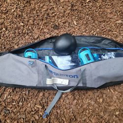 Snowboard + Bindings + Helmet + Bag Combo