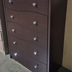 Chest 5 Drawers Color White White Or Espresso 