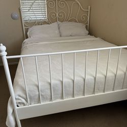 Queen Sized Bed Frame Mattress and Box Spring