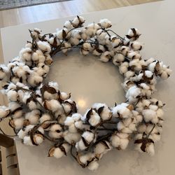 Hobby Lobby Cotton Wreath 20”