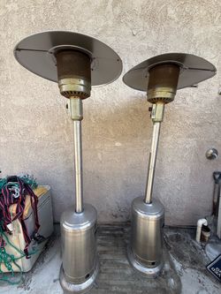 Stainless Steel Propane Patio Heaters – Set of 2