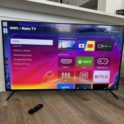 Onn 50-Inch Class 4K Ultra HD LED Smart TV HDR (2160p) Resolution, 60 Hz Refresh Rate, DLED Display, Wireless Streaming 