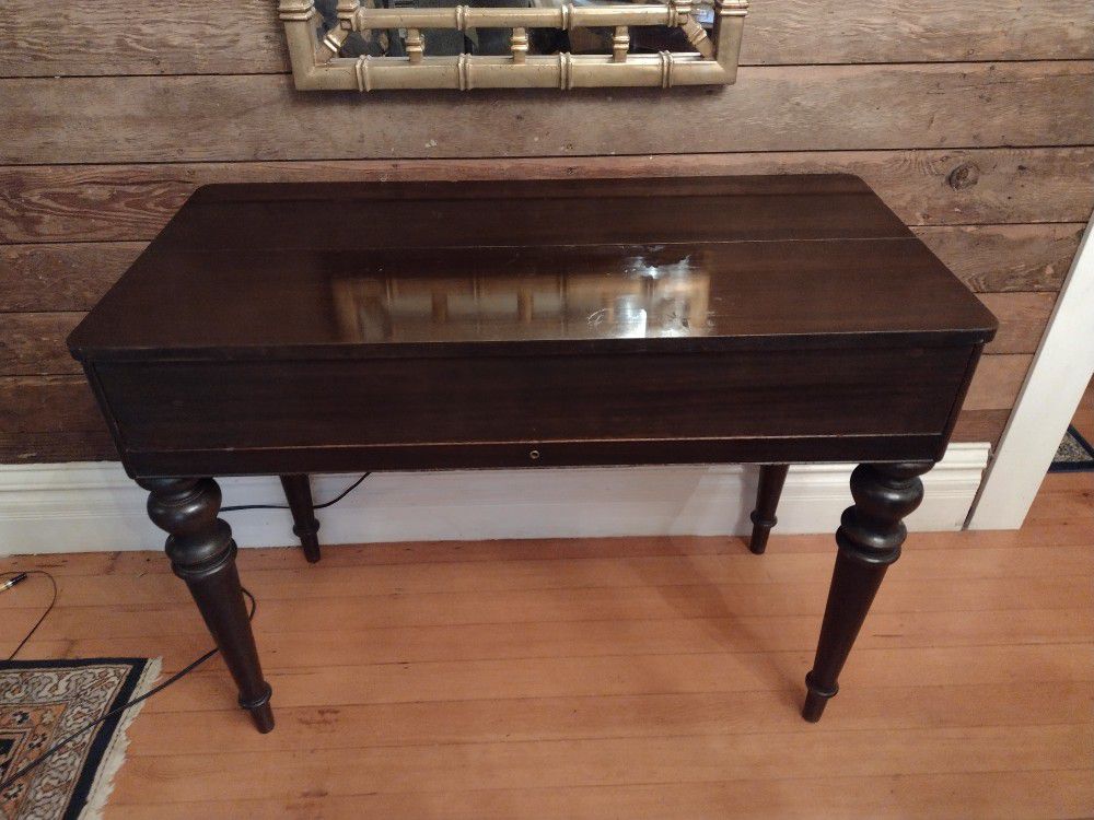 Antique Spinet Desk / Entryway Or Console Table