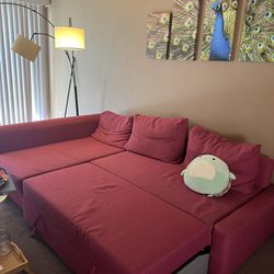 IKEA pink couch